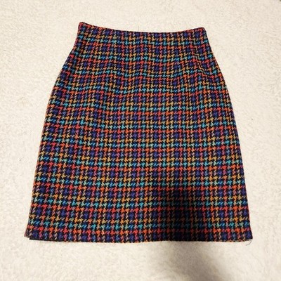 BEST American Clothing Co Houndstooth Plaid Wool Blend Skirt Size 5/6