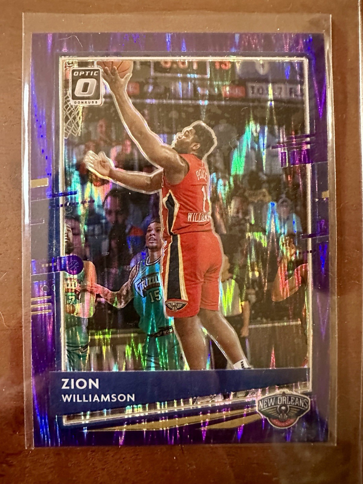 Zion Williamson #40 Blue Velocity Prizm - 2020-21 Panini Donruss Optic