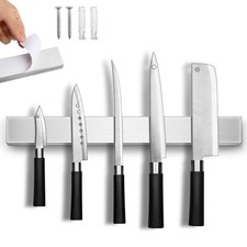 Magnetic Knife Holder for Wall, No Drilling Magnetic Knife Strip Adhesive Knife
