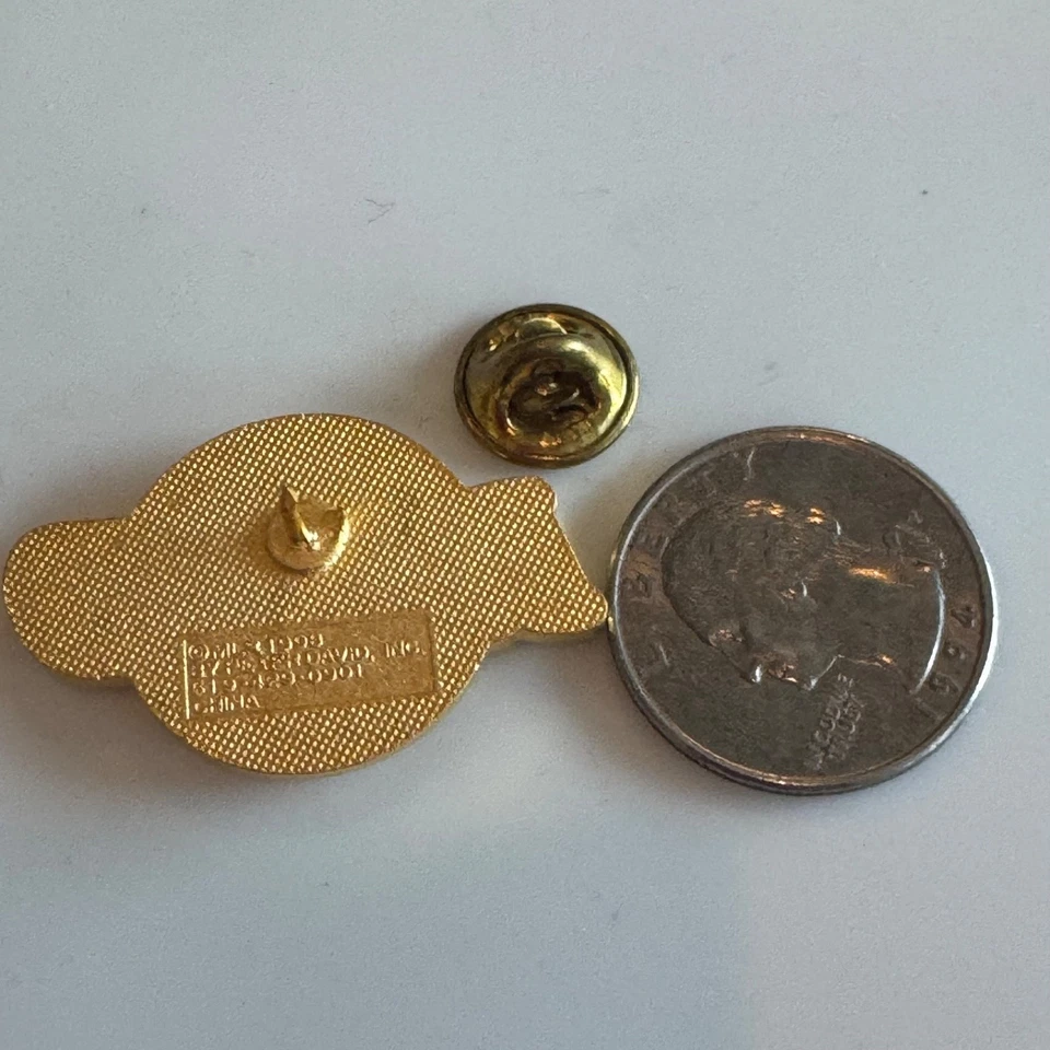 Vintage Arizona Diamondbacks Gold Baseball Logo Enamel Lapel Pin Peter David - Image 3 of 4