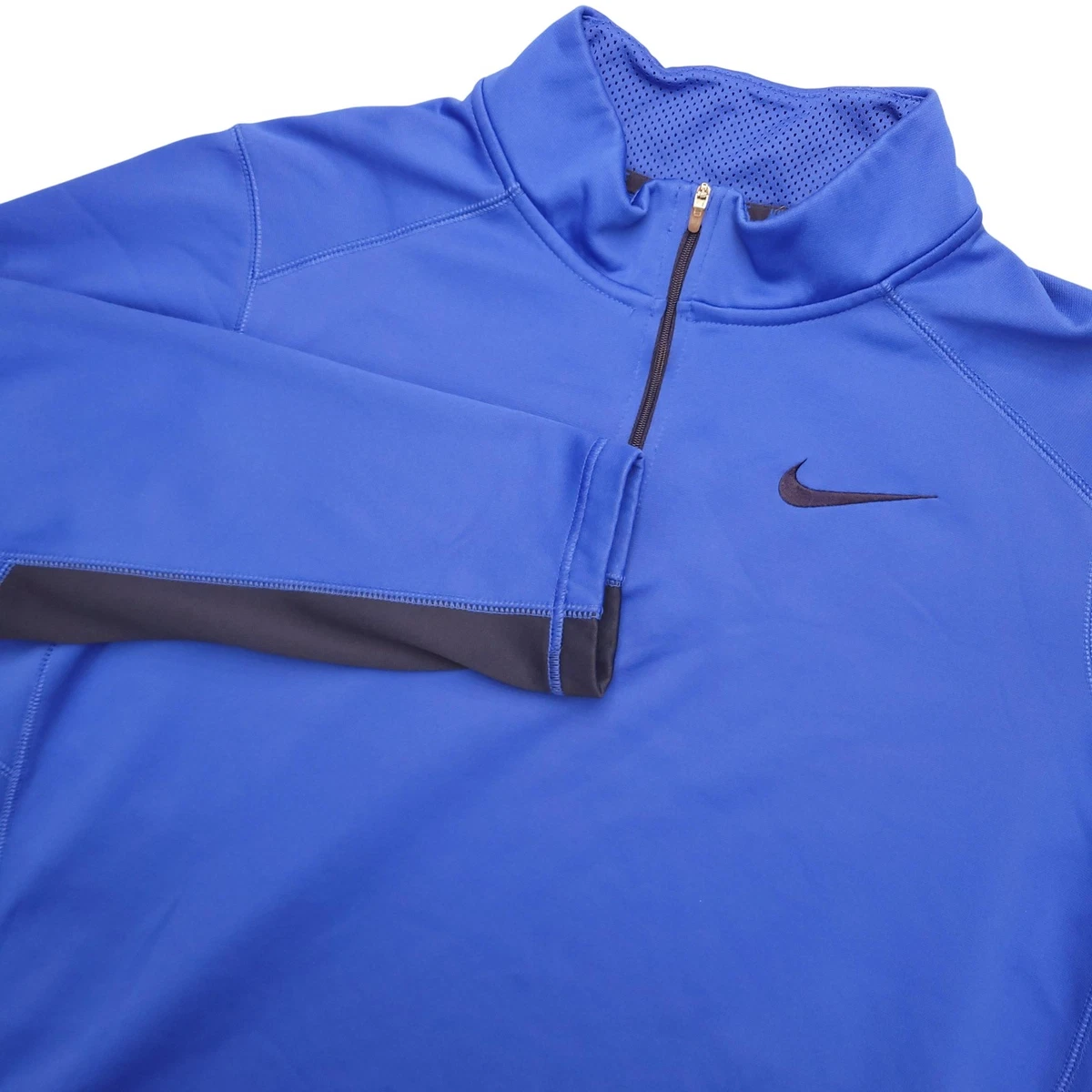 Nike Therma-FIT Pullover Mens XL Blue 1/4 Zip Long Sleeve Running