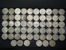 Lot 500 Silver Lire - 50x Caravelle, 3x Biga, 2x Unità d Italia, 1x Dante