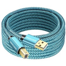 GOSYSONG USB Printer Cable 30ft, Type A to B Scanner Cord 2.0 High Blue