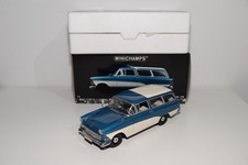 B7 1:18 MINICHAMPS 180 043210 OPEL REKORD P1 CARAVAN 1958 BLUE CREAM NMIB