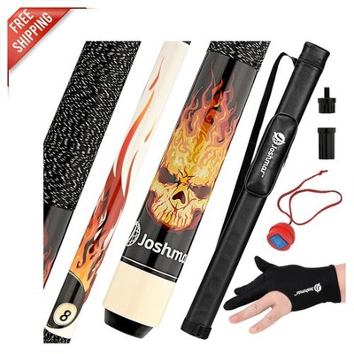 Professional Pool Stick - 58'' Canadian Maple with Unique Design & 4 Accessories