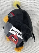 NWT Rovio Angry Birds Movie Plush Bomb Black Bird Stuffed Animal Toy 7  