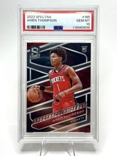 2023 Spectra Spectracular Debut PSA 10 Amen Thompson RC Houston Rockets #185