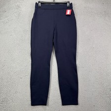 SPANX Pants Legging Womens Medium Blue Ankle Slimming Stretch Pocket Pull On NEW