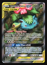 Venusaur & Snivy GX SM229 Sun & Moon Black Star Promo Pokemon Card