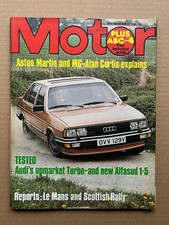 AUDI 200 5T MOTOR MAGAZINE JUNE 21 1980 - Audi 200 cover with road test  + alfa 