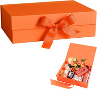 Geschenkbox Mit Schleife, 23X17X7Cm Magnetische Geschenkkarton Mit Deckel, Faltb