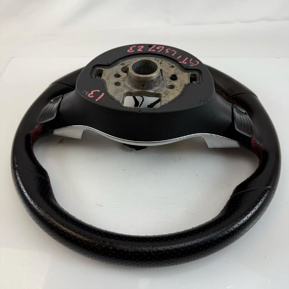 10-14 VW GTI MK6 Flat Bottom Steering Wheel w/ Paddles & Controls OEM - Image 4 of 4