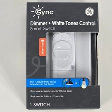 GE Cync Wire-Free Smart Switch Dimmer White Tone Control CWLSWCCBWFI/ST1P