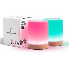 Friendship Lamp v2.0 - Long Distance WiFi Touch Lamps for Couples, Set of Two