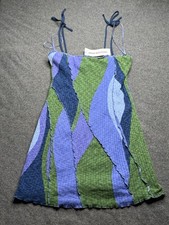 Urban Outfitters UO Cassidy Spliced Mini Dress Large Retro