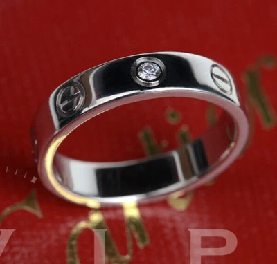 CARTIER LOVE RING TRAURING EHERING 18K WEISSGOLD & DIAMANT GOLD & DIAMOND Gr. 51 - Bild 1 von 4