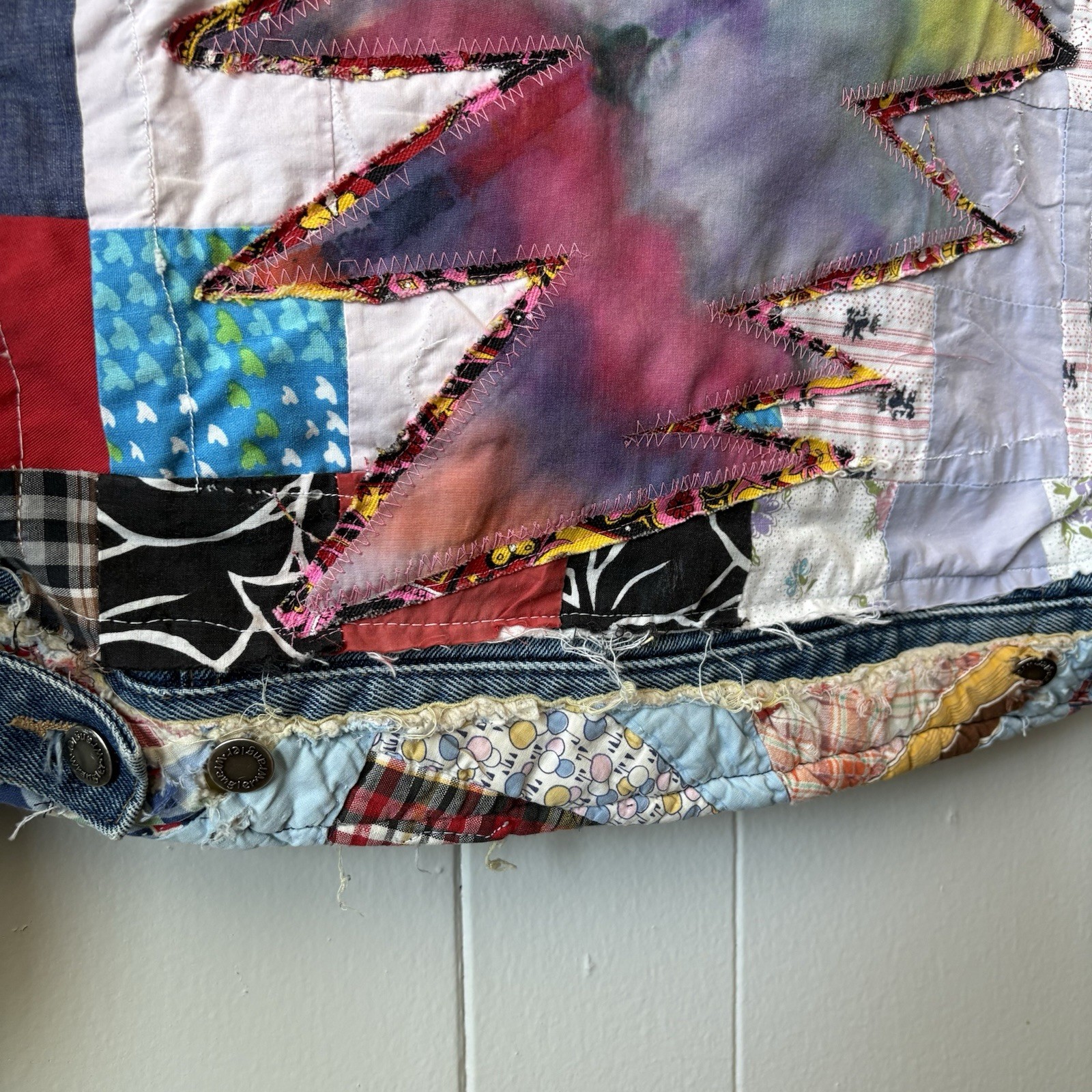 Grateful Dead Inspired Patchwork Denim Jacket - image 2