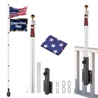 Yescom 20Ft Telescoping Flagpole w/ Dock/Deck Mount Display Sign Housebuilders — photo 10