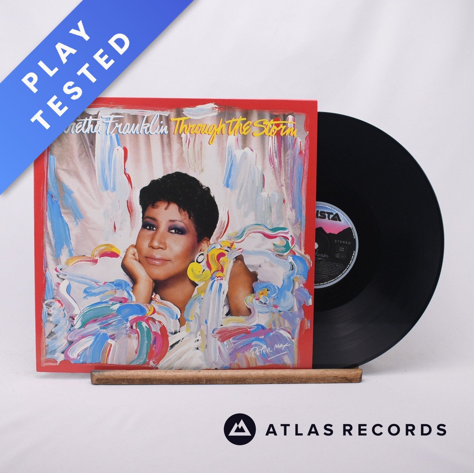 Aretha Franklin Through The Storm LP Album Vinyl Record 209 842 Arista - EX/EX