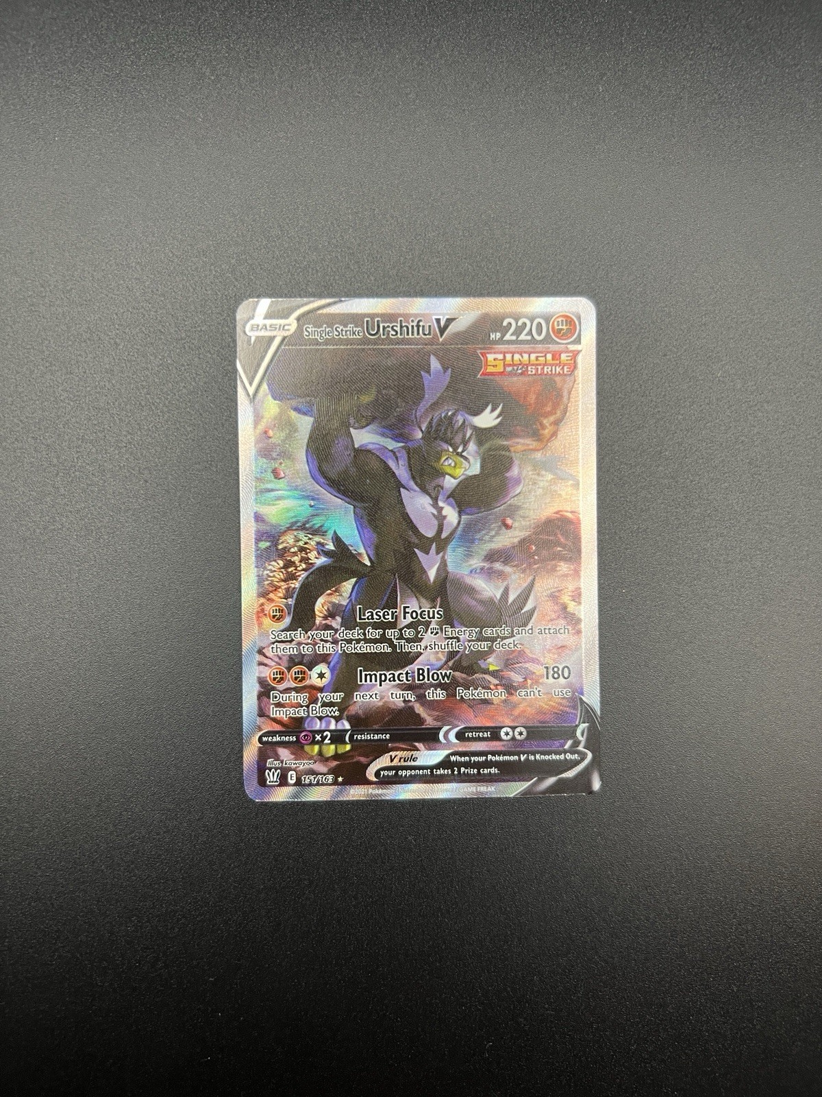 Single Strike Urshifu V (Alternate Full Art) 151/163 Swsh05: Battle Styles Holo