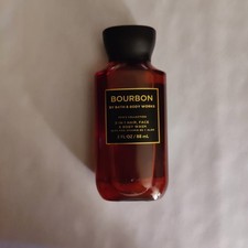 Bath Body Works Men's BOURBON 3-1 Hair Face Body Wash Gel Shampoo 3oz 88mL