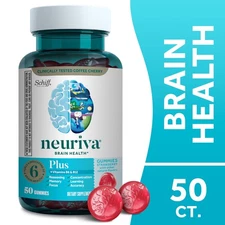 Neuriva Plus Brain Health B12+B6 Gummies, Strawberry 50ct - Fast Delivery