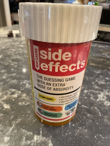 NEW Goliath May Cause Side Effects - Fun Guessing Game for Ages 17+.