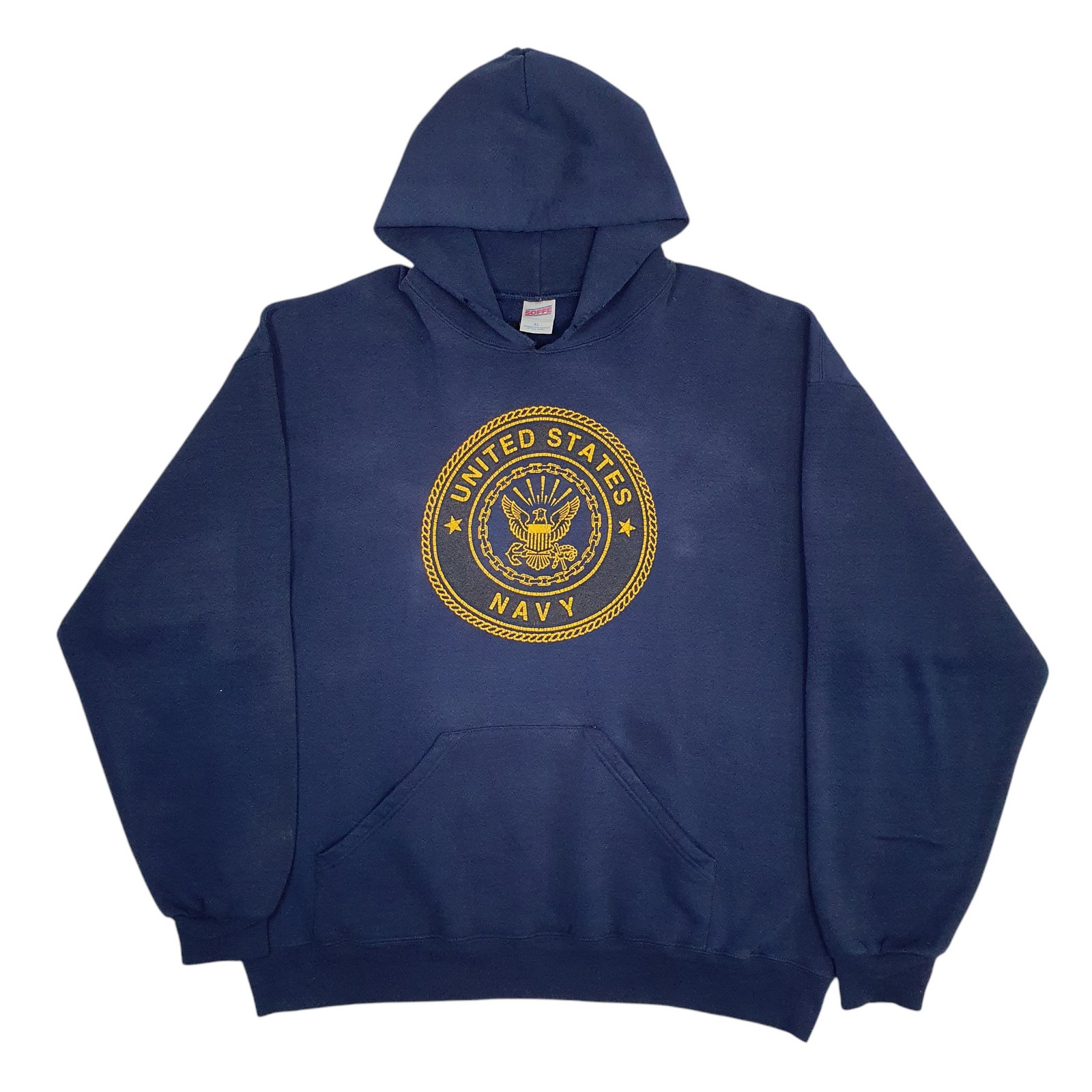 SOFFE Hoodie United States Navy Jumper Sweatshirt Mens XL
