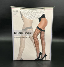 Fishnet Thigh High Stockings Diamond Net Plus Size White Halloween Festival Rave