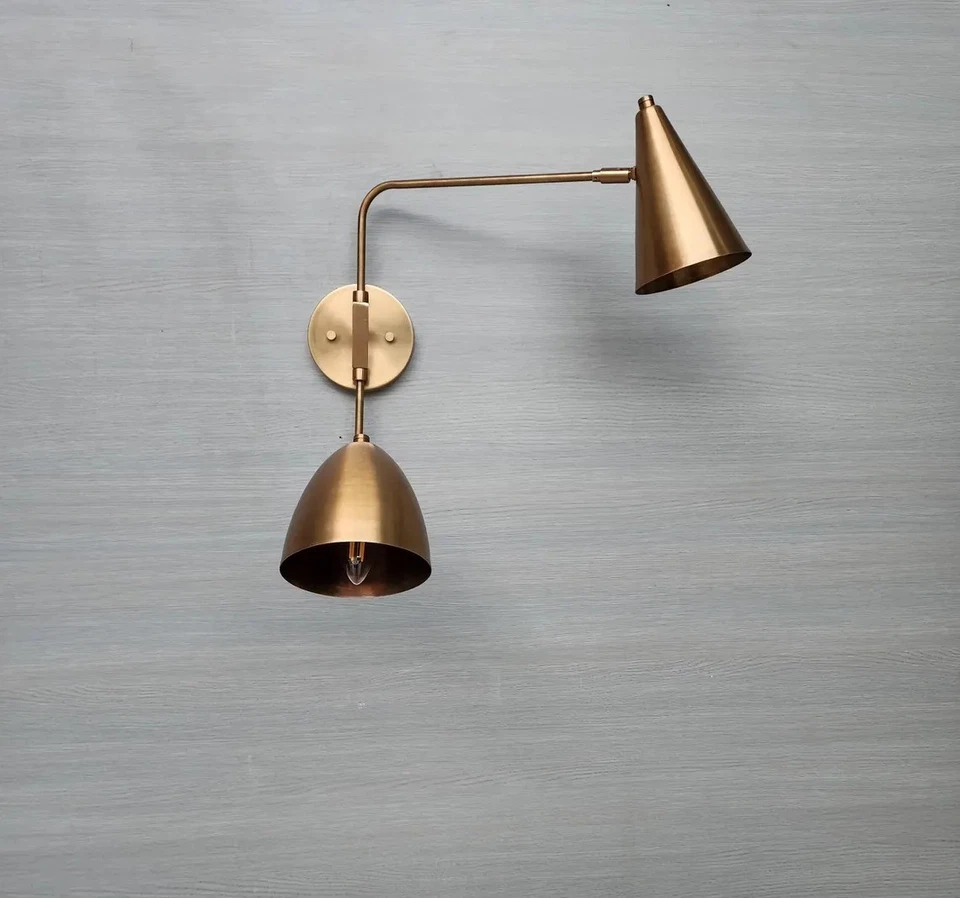 Elegant Swing Arm Wall Light – Handmade Mid-Century Sputnik Design" - Image 3 of 4