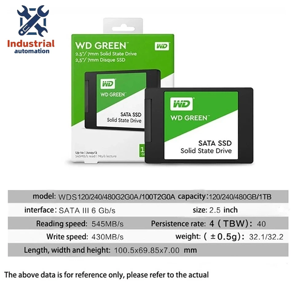 Western Digital Green 240GB 480GB 1TB SSD SATA 3.0 III 2.5” Internal SSD - Image 3 of 4