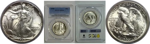 1945 Walking Liberty Half Dollar   PCGS MS-66