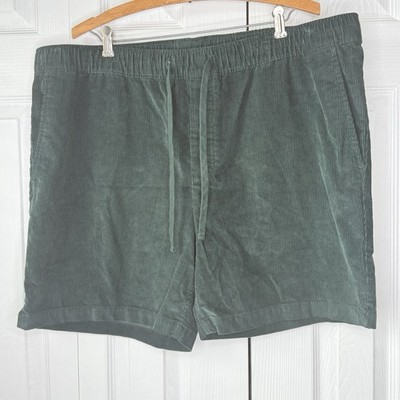 Banana Republic Shorts Mens XL Green Corduroy Drawstring Pockets Casual Summer