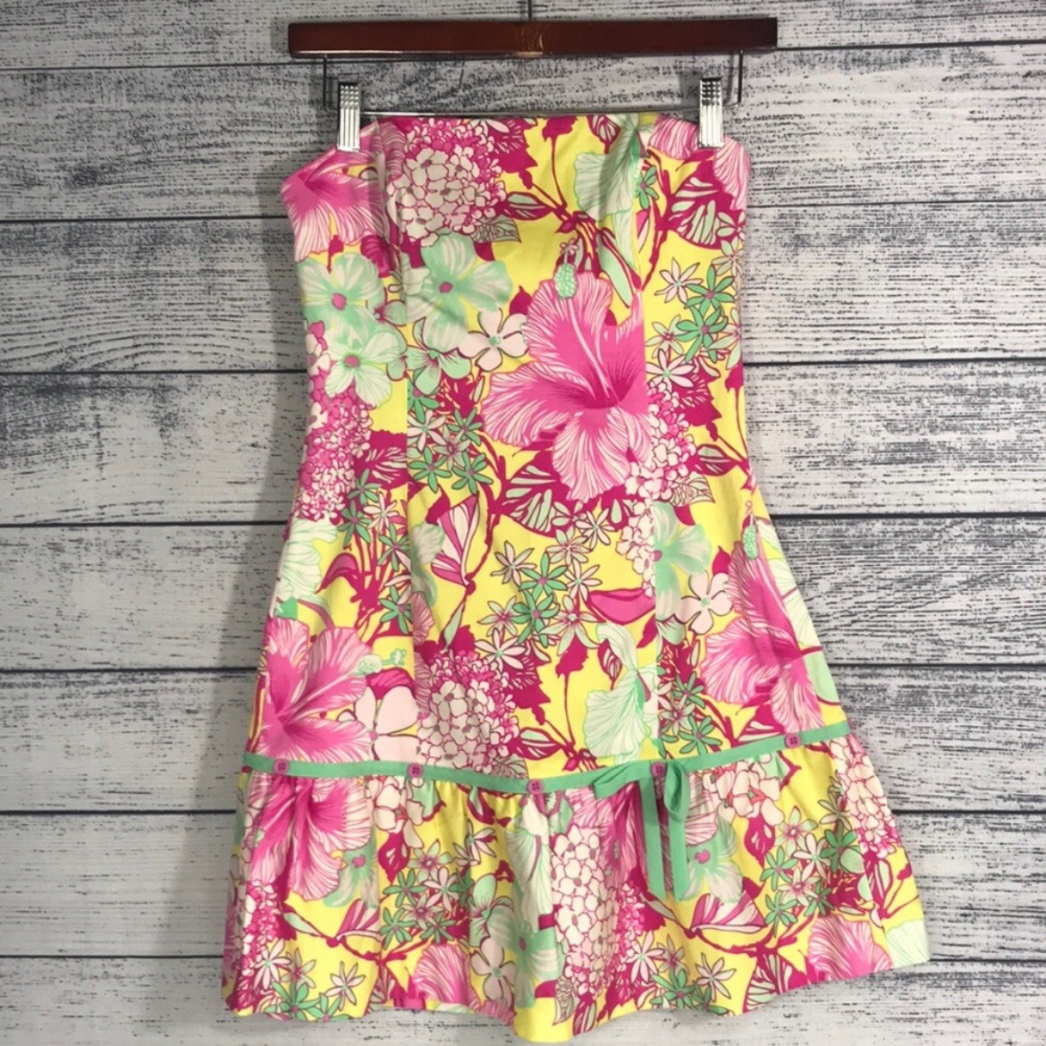 Tibi NWT Strapless Floral Dress Size 4 Blue Free People Boho Chic