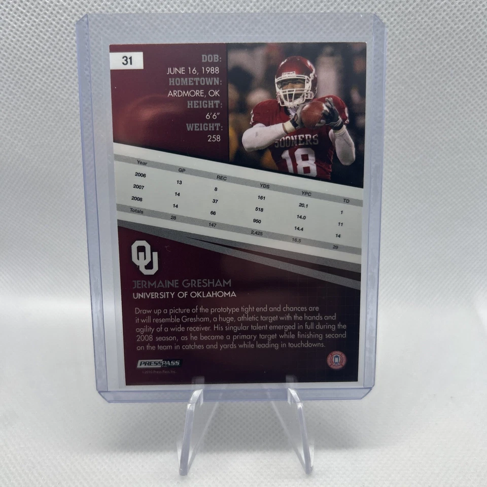 2010 Press Pass #31 Jermaine Gresham - Image 2 of 2