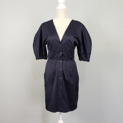 h&m satin mini dress H&M Bow-Front Satin Mini Dress
