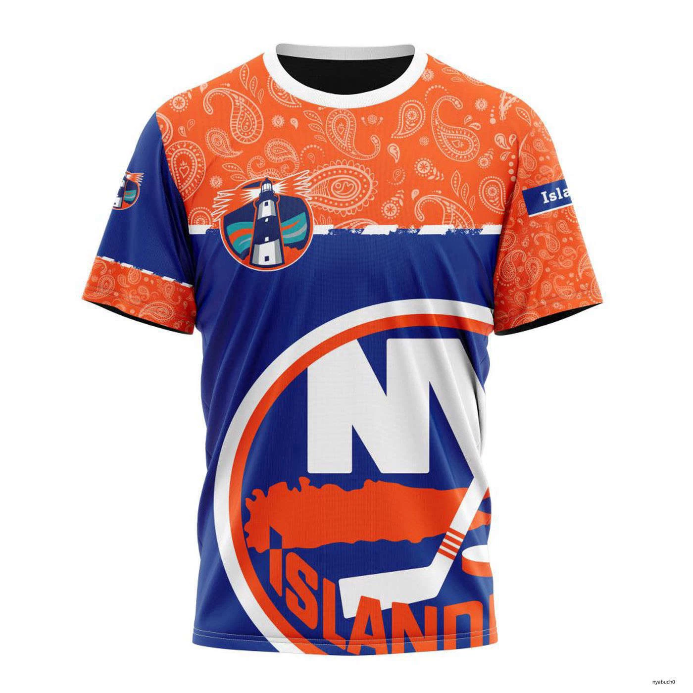 Personalized New York Islanders Hoodie Pullover Paisley Hockey Team