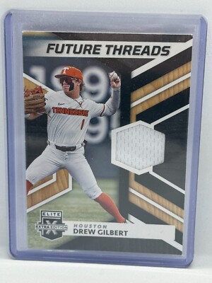 Drew Gilbert Worn Patch 2022 Panini Elite Extra Edition Baseball # FT-DG