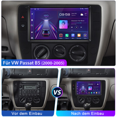 4-kern Für VW Passat B5 2000-2005 32G Android 13 Autoradio CarPlay GPS Navi RDS