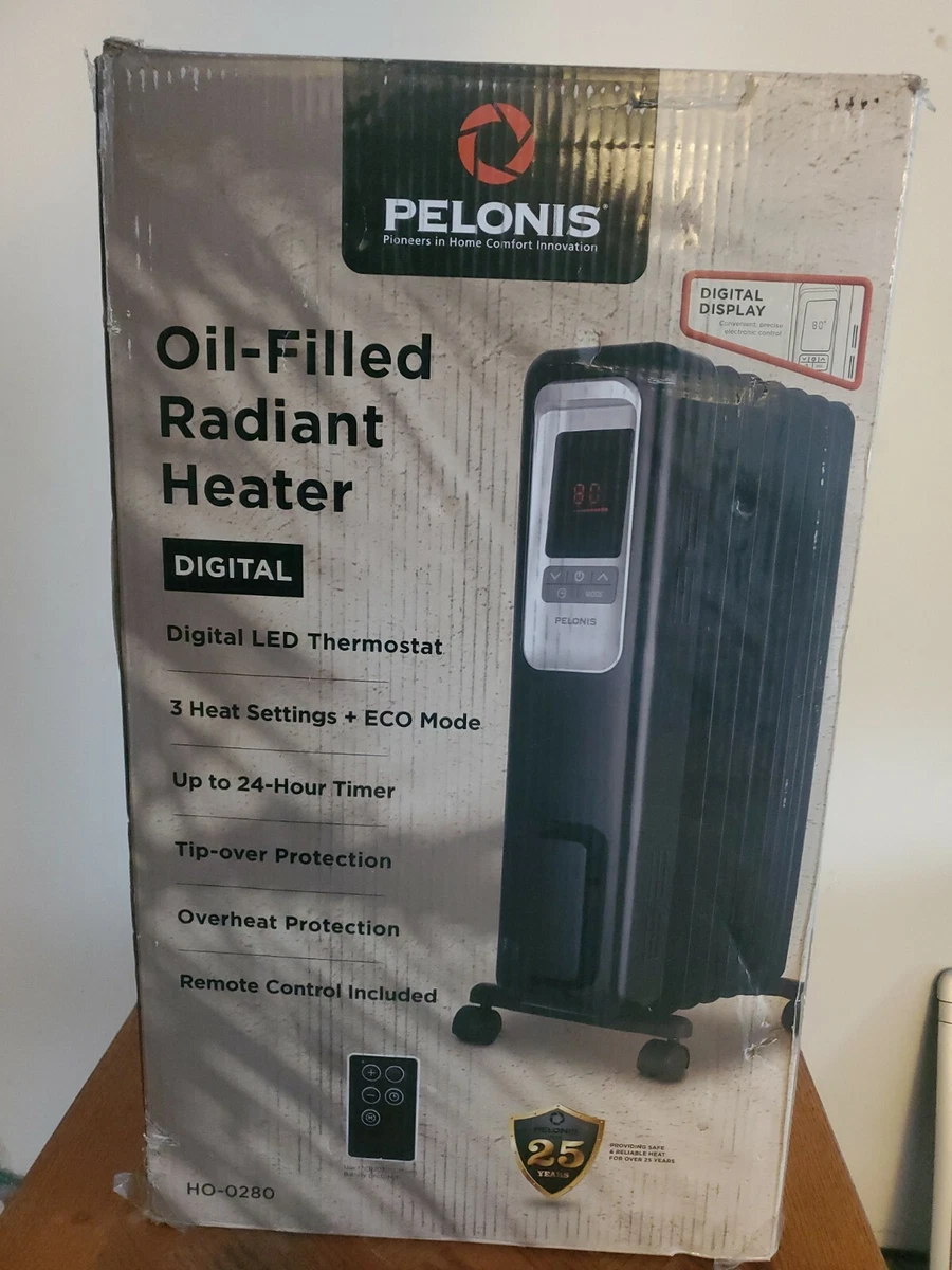Pelonis 1,500-Watt Digital Electric Oil-Filled Radiant Portable Space Heater  | eBay