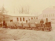 Two Large Photos of GOLD ORE TRAM RAILROAD - Circa 1900