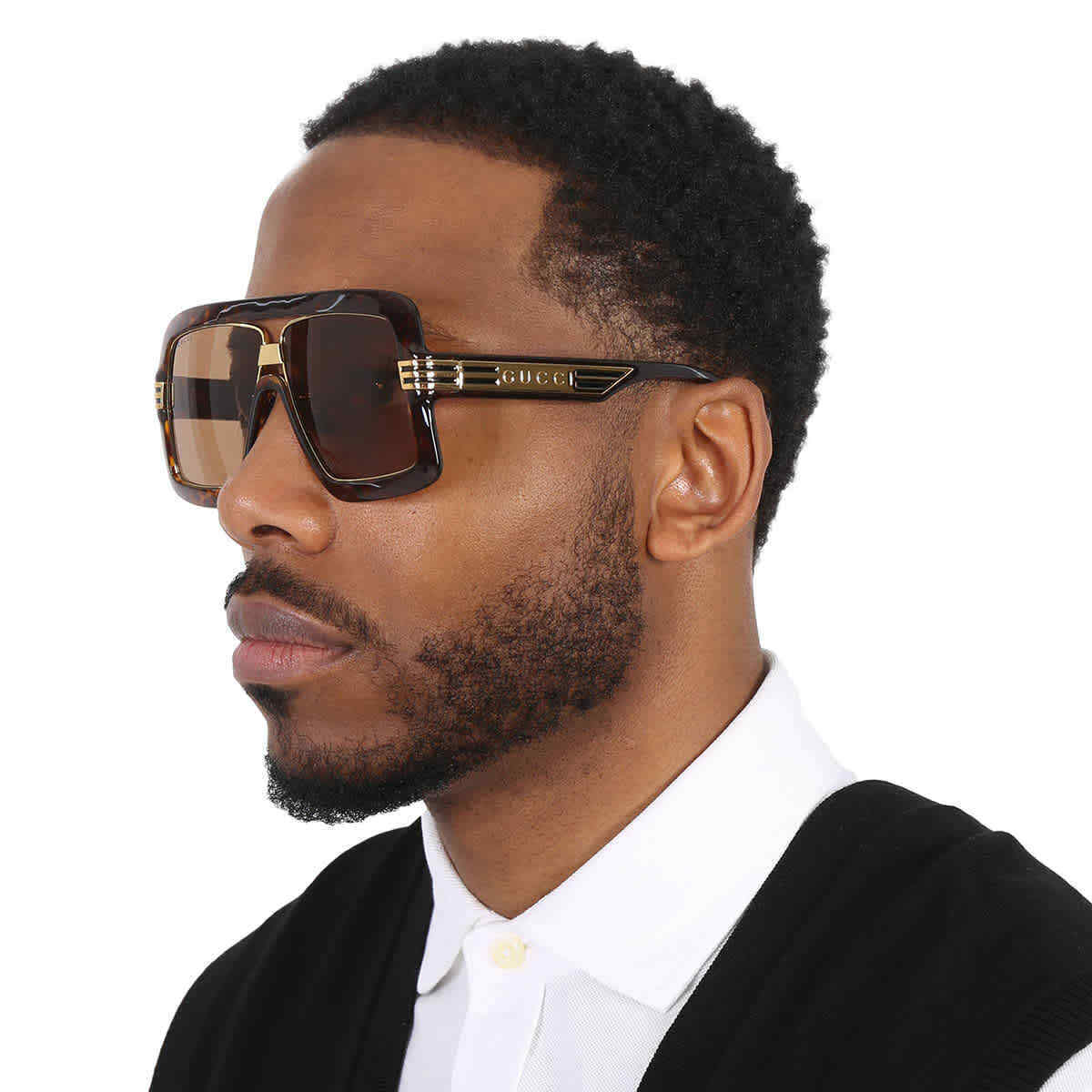 Gucci Brown Shield Unisex Sunglasses GG0900S 002 60 GG0900S Gucci Brown Shield Unisex Sunglasses GG0900S 002 60 GG0900S