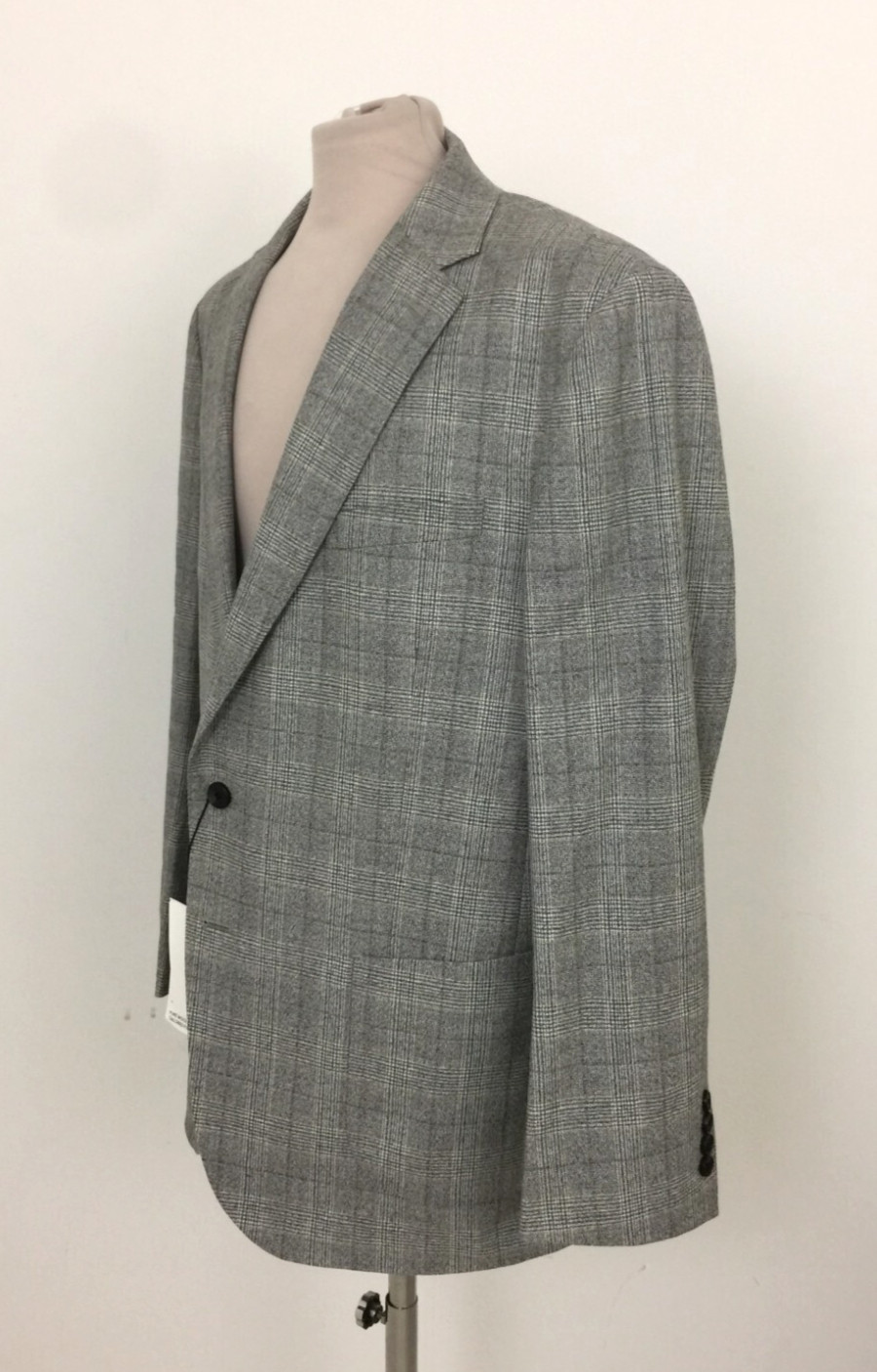 Jaeger Men's Jacket Size 46" Grey Check Wool Single Breasted Tailored Fit New F1 image 2
