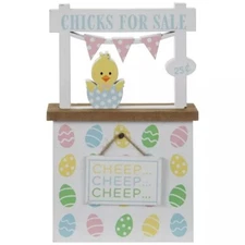 Chicks for Sale Wood Easter Booth Tabletop Decor 6"