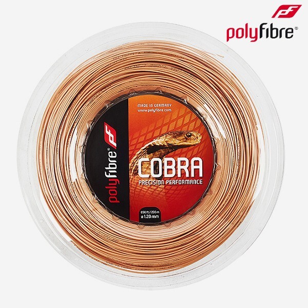 Polyfibre Cobra 120mm 200m Tennis String Racket Racquet Poly Reel Round Orange 31090₽