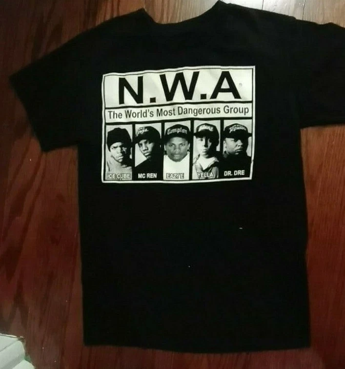 Vintage 90s N.W.A T Shirt XL NWA Dr Dre Ice Cube Mc Ren Eazy E Yella Rap  Hip Hop