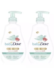 Image of Baby Dove Sensitive Skin Fragrance Free Head to Toe Wash 2 x 400ml-Free Postage