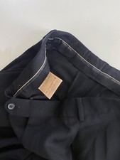 Hugo Boss Black Textufred Wool Slacks Pants 34 x 33 Cuffed