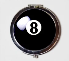 Eightball Eight Ball Billiard Pool Compact Mirror Make Up Pocket Mirror Cosmetic