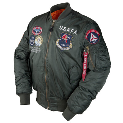 Top Gun MA1 Jacket US Army Herren Bomberjacke Piloten Flieger
